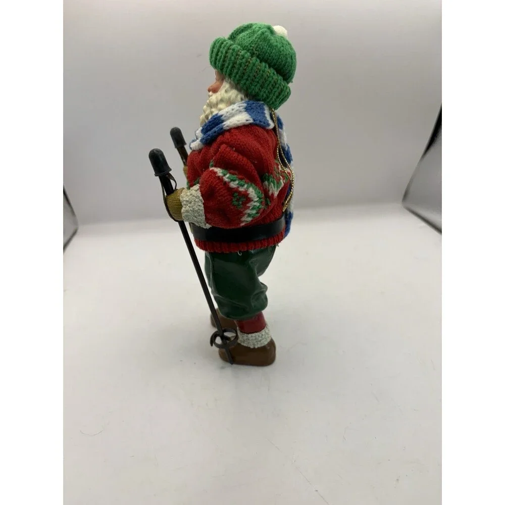 Vintage Clothtique By Possible Dreams  1993 Santa Ski Figure Ornament 7.5” Tall